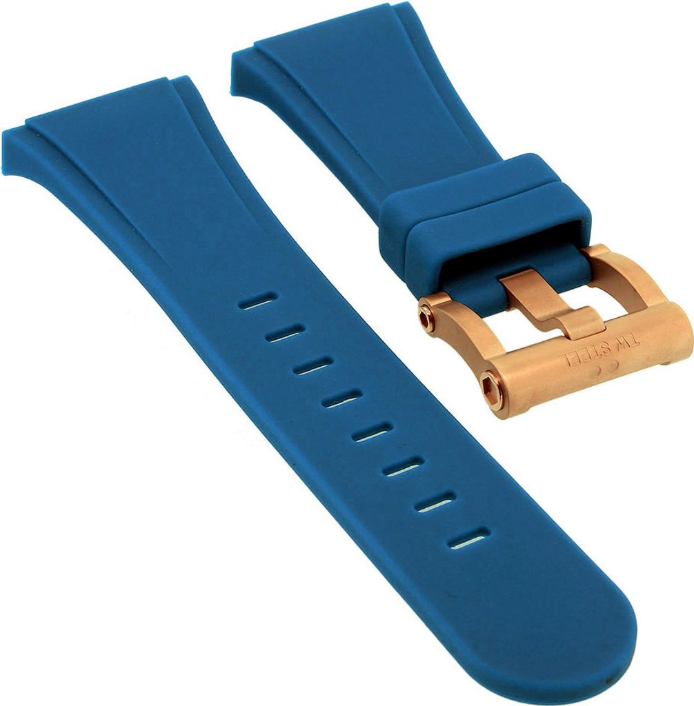 TW STEEL Uhrenarmband Ersatzband Silikon blau Spezial Anstoß CEB4019