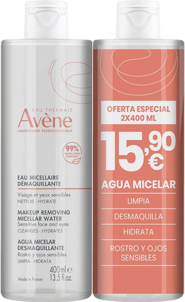 Acqua micellare Avène, confezione da 2 x 400 ml Immagine del prodotto 