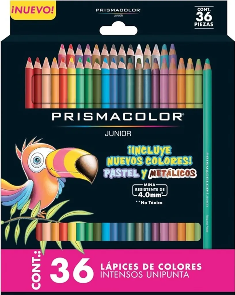 Set de 36 craies de couleur Prismacolor Junior pour dessin et esquisse
