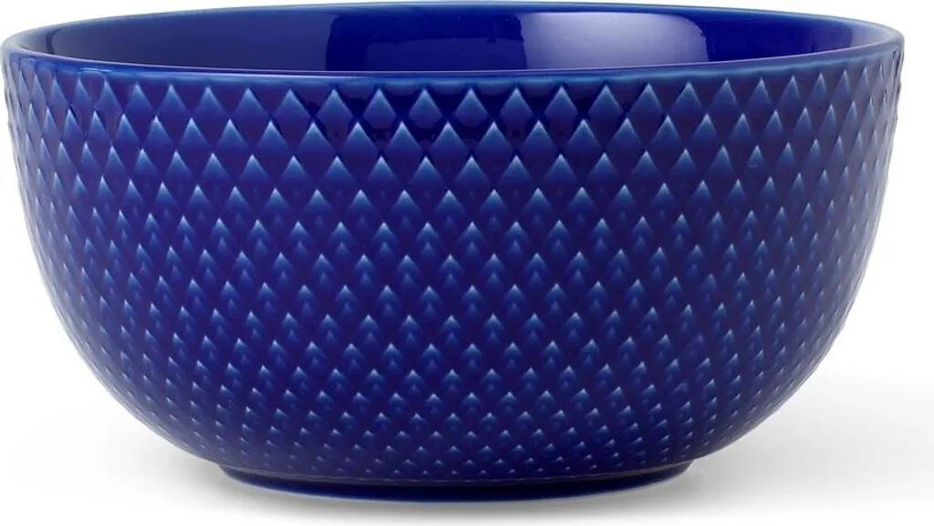 Lyngby Porcelæn Rhombe Ciotola 13cm Blu Scuro - Porcellana Design Danese