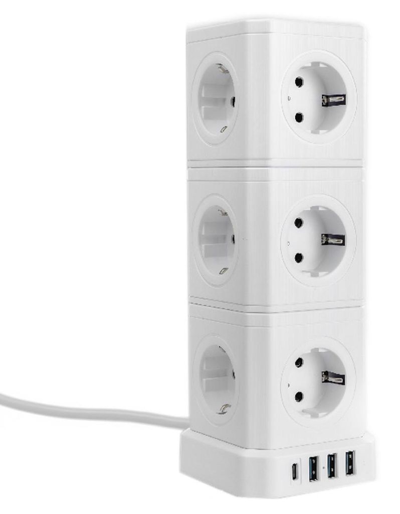 Set Steckdosenleiste 13AC 3USB 1USB-C SPS-CS01W