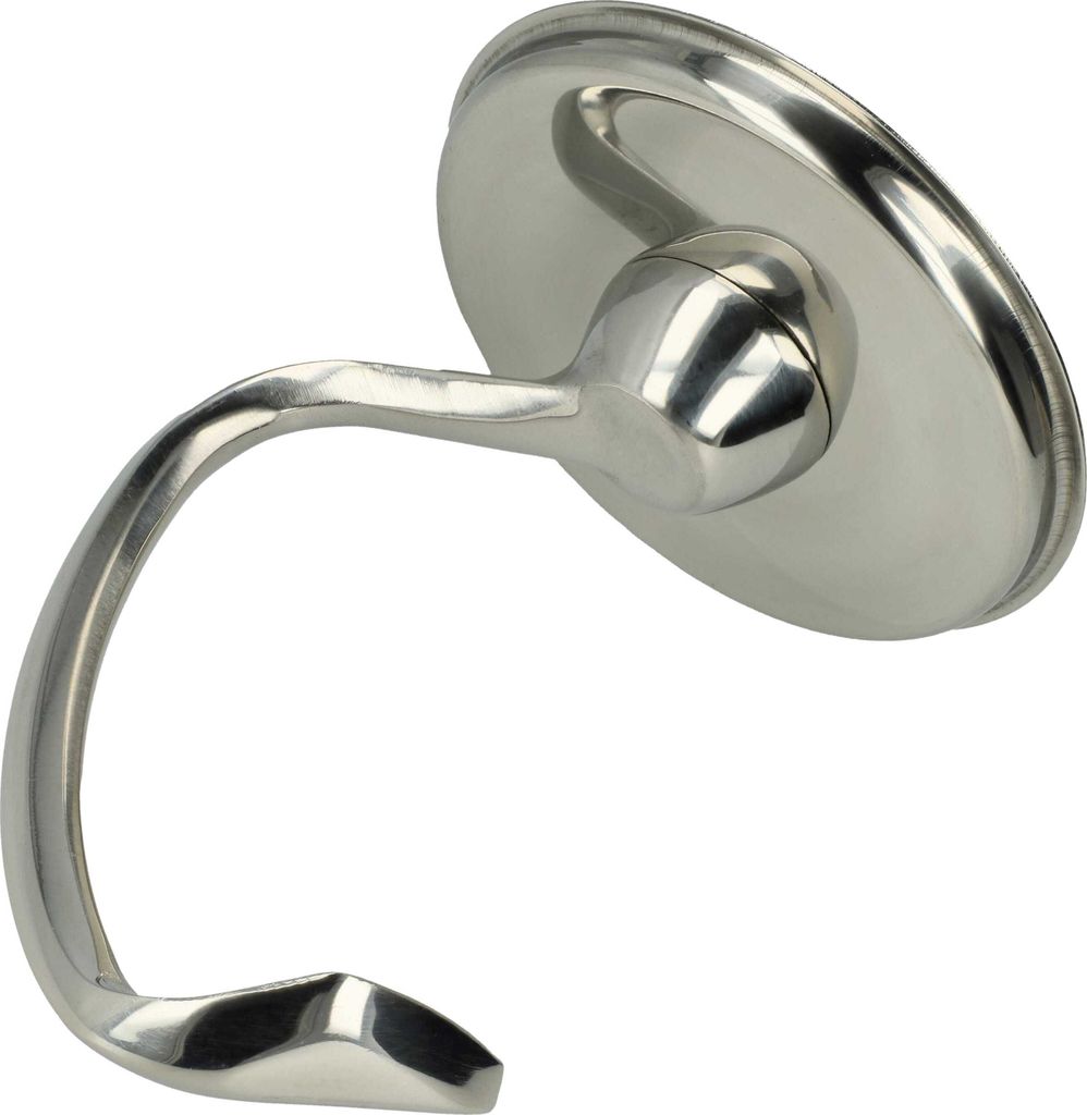 vhbw Knethaken Ersatz für KitchenAid 5KSM5THDHSS für Küchenmaschine - Rührhaken, 10 x 15 cm, Edelstahl Silber