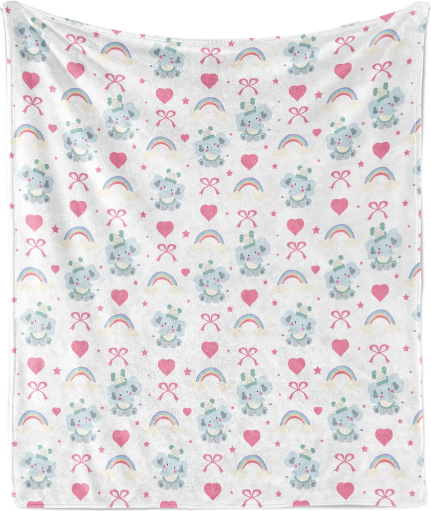SKT T1 - Coperta Morbida In Pile Di Flanella A Forma Di Elefante - 130x100 Cm - Regalo Divertente Per Bambini, Ragazze E Adulti
