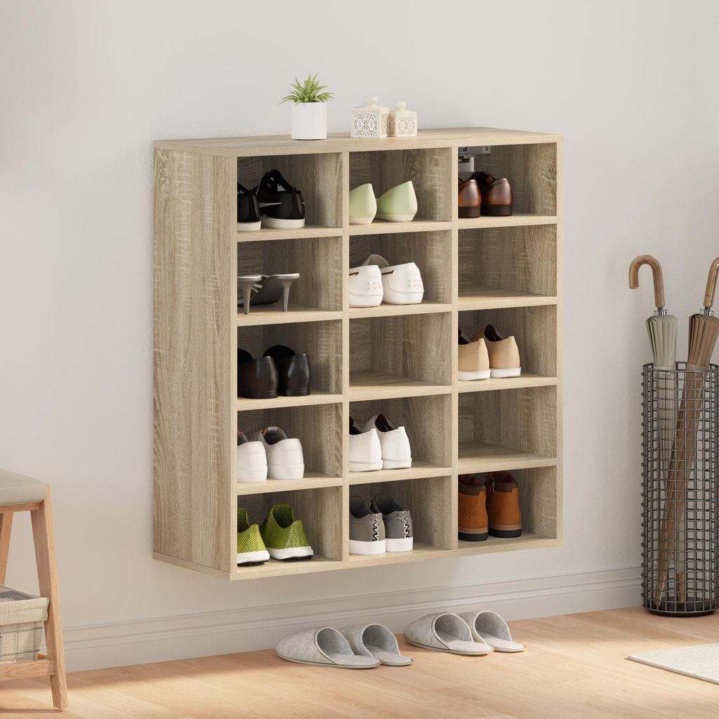 Schuhschrank Sonoma-Eiche 77,5 x 30 x 83,5 cm Holzwerkstoff