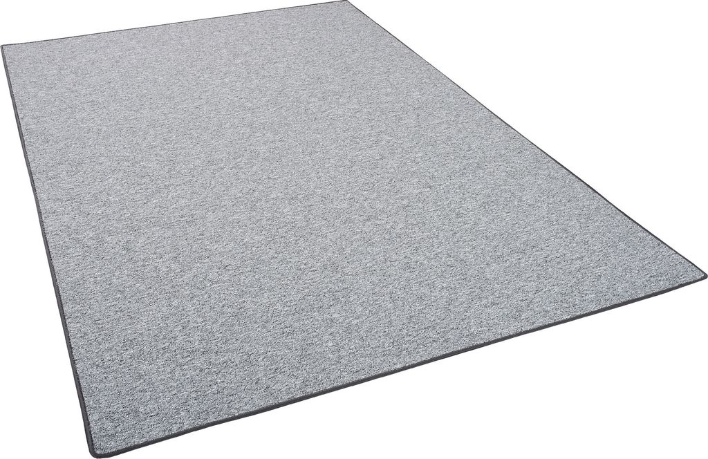 Feinschlinge Schlingenteppich Velours Teppich Modern Einfarbig, Größe:160x160 cm, Farbe:Silbergrau