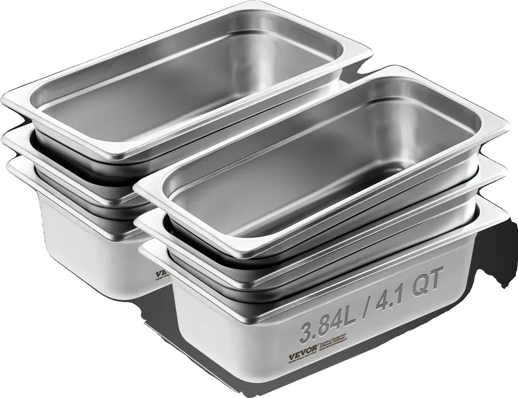 Scaldavivande Professionale Acciaio Inox - Set 6 Chafing Dish 6L