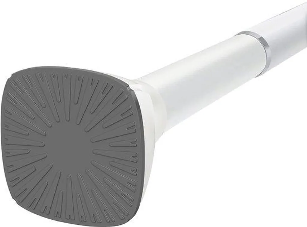 Porte-douche en acier inoxydable gris chromé - Installation sans perçage