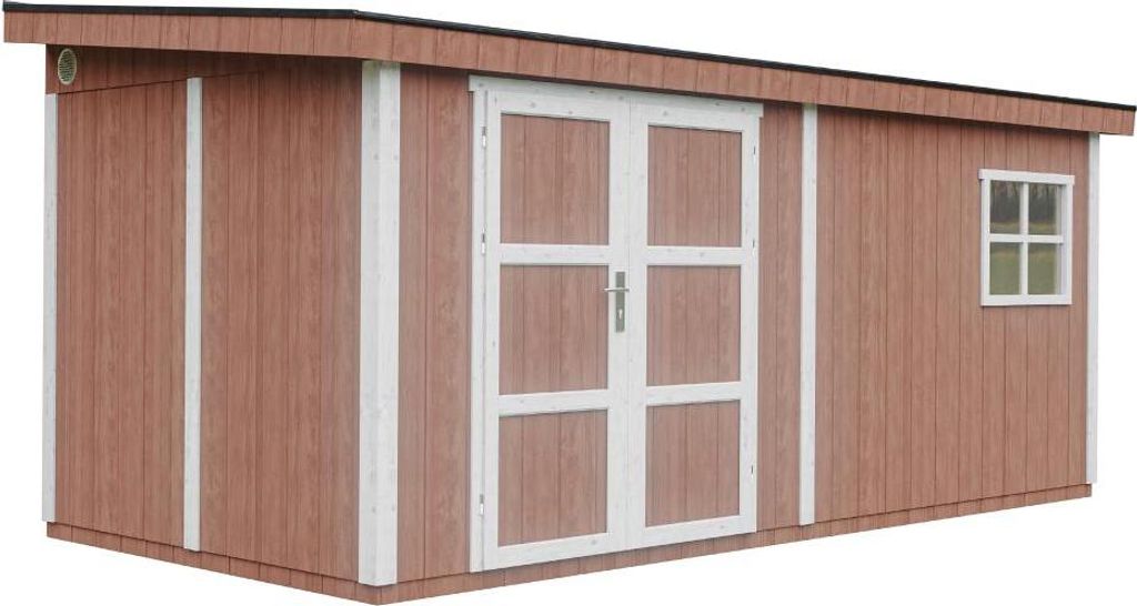 Gartenhaus 11,47 m² - H231x248x530 cm – Timbela M940-REDWOOD RED