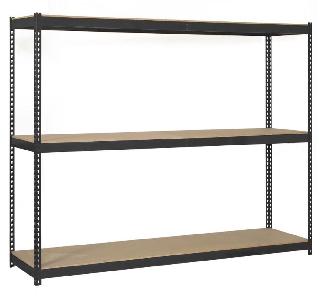 Etagère Sans Vis Ecoforte 1206-3, Spanplatte, Anthrazit/Holzoptik, 2000x1200x600 - Simonrack