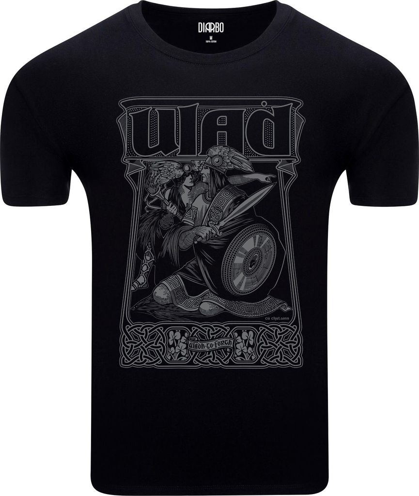 Diarbo Herren T-Shirt mit Historischem Druck Vlad Dunkelblau Schwarz Gr.XXXL