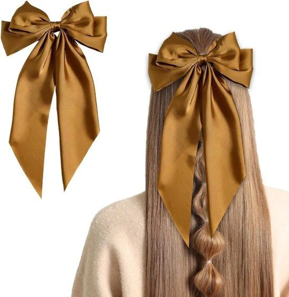 Barrettes à cheveux anti-glisse grande taille café pour cheveux fins