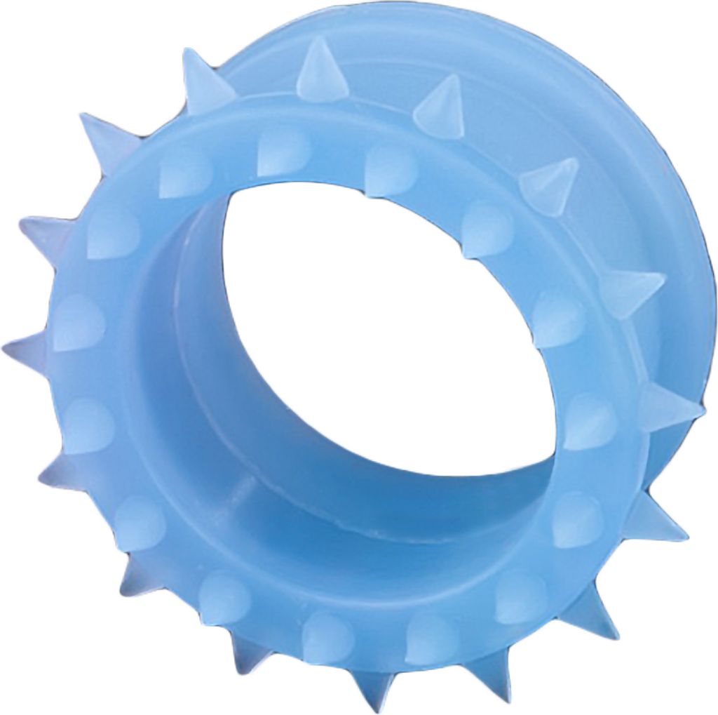 viva-adorno 1 Stück 12mm Flesh Tunnel Plug Ohr Piercing Spikes Silikon flexibel verschiedene Farben Größe 4 - 26mm Z109,blau