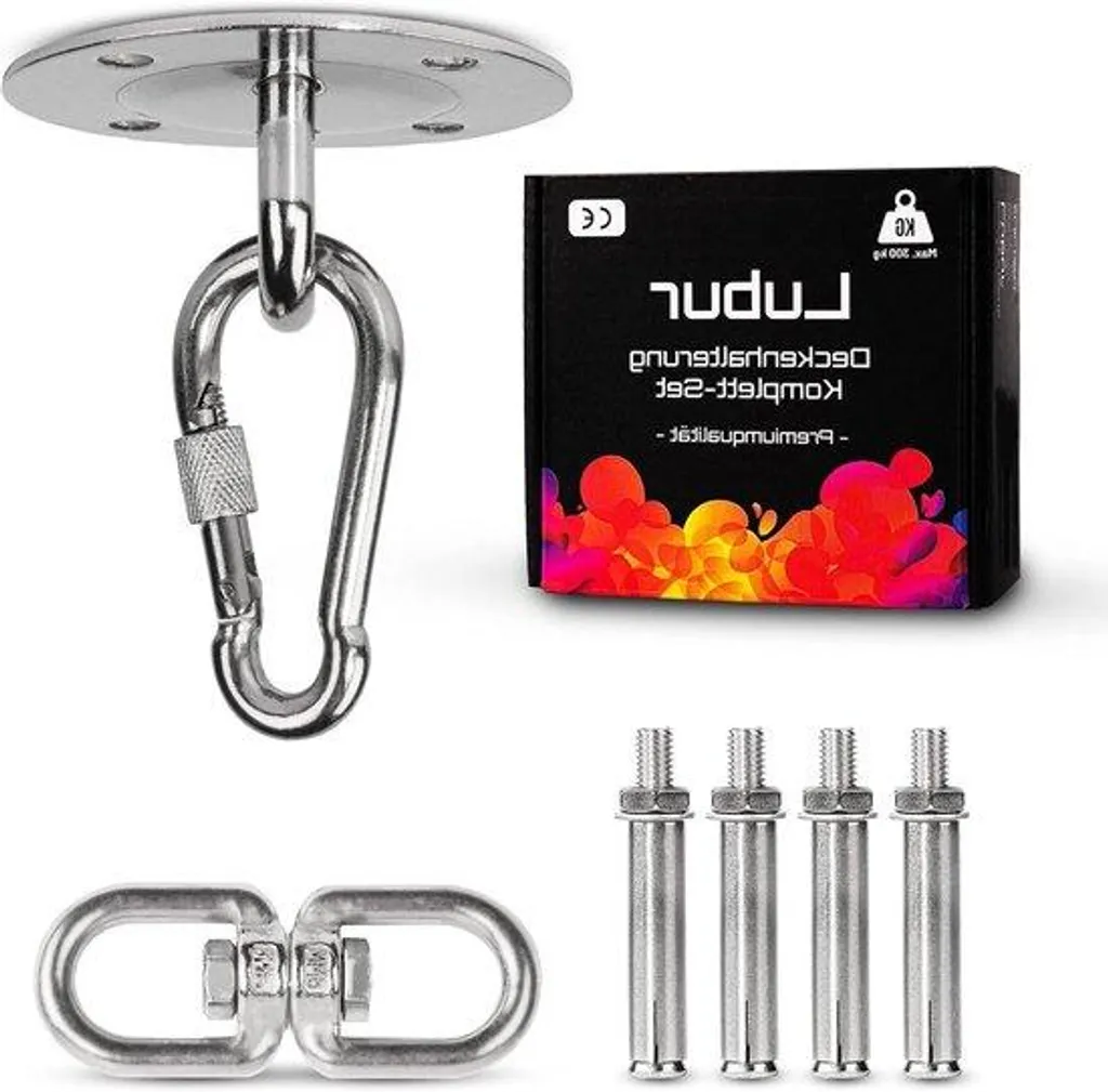 Kit de montage plafond pour sac de frappe et chaise d'entraînement - Inox 300kg
