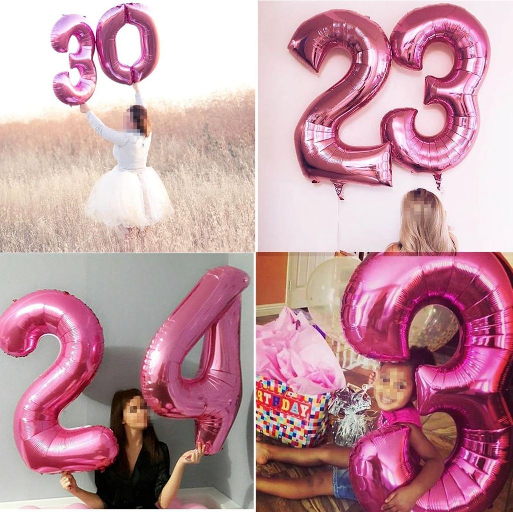 18. Geburtstag Mädchen - Ballons - Geschenk - Rosa - Tortendekoration - Geburtstagsdekoration - 18 Jahre - Mädchen