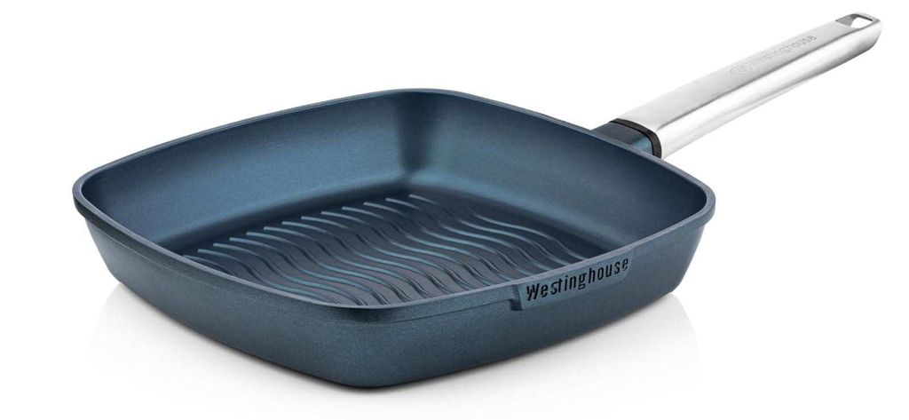 Westinghouse 28 cm Grillpfanne, alle Herdarten, Backofenfest, Cool-Touch, blau