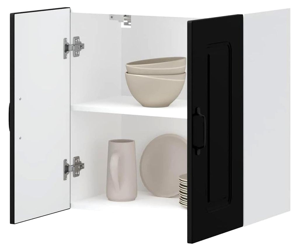 Küchen-Hängeschrank Kalmar Schwarz Holzwerkstoff