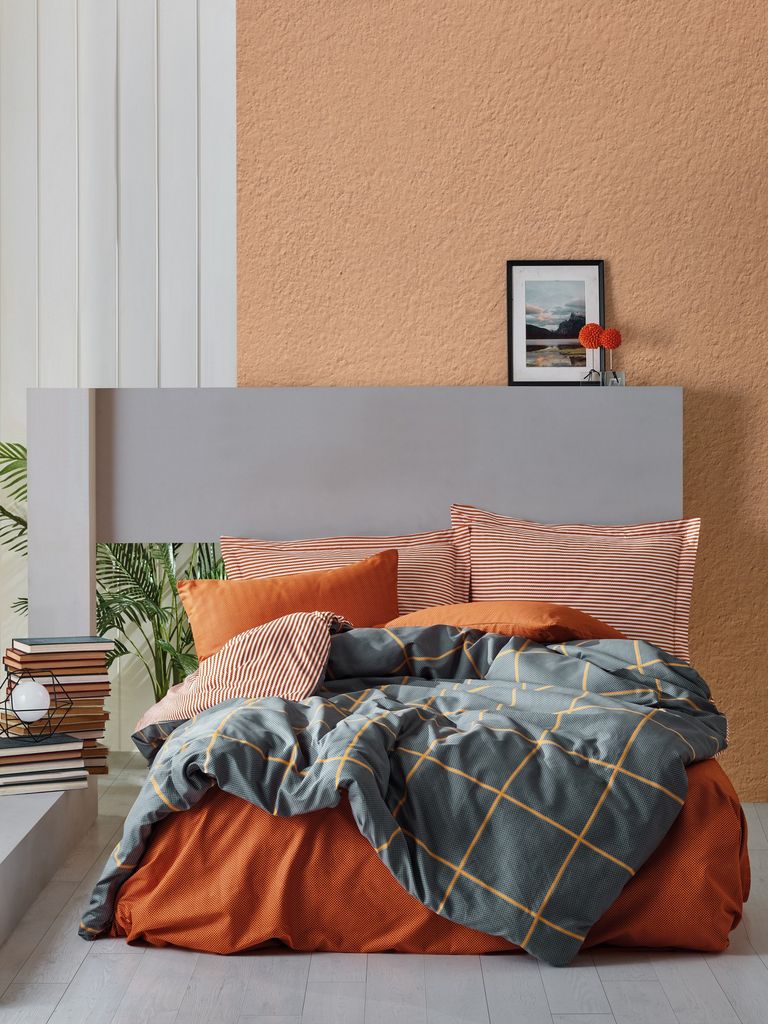 L'Essentiel Linge de Maison, Stark - Cinnamon, Einzelbettwäsche-Set (DE), Zimt, 100 % Baumwolle, 135 x 135 cm