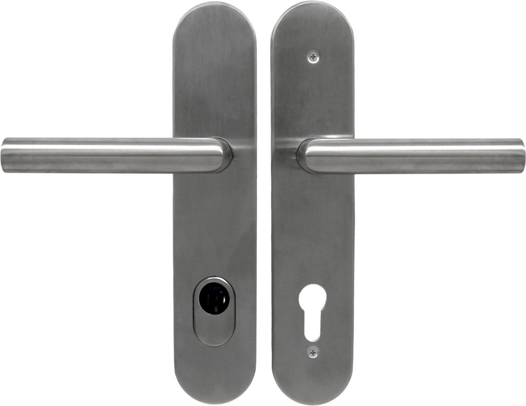 Edelstahl Haustür Schutzbeschlag 1587 L-Form HS-92 mm ES1 Dr/Dr Türdrücker