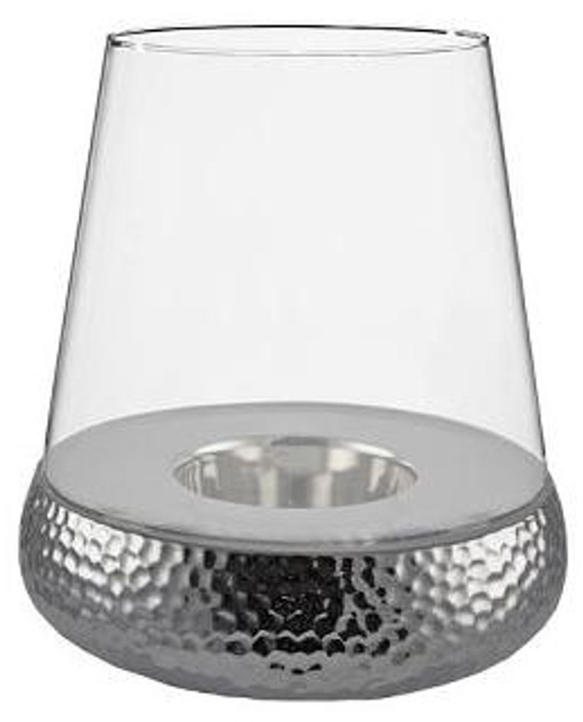 Kaheku Bilbao Sockel XXL Golf rund silber 34 cm Ø 11h 783014297 / Artikelnummer für Glasaufsatz 777117499