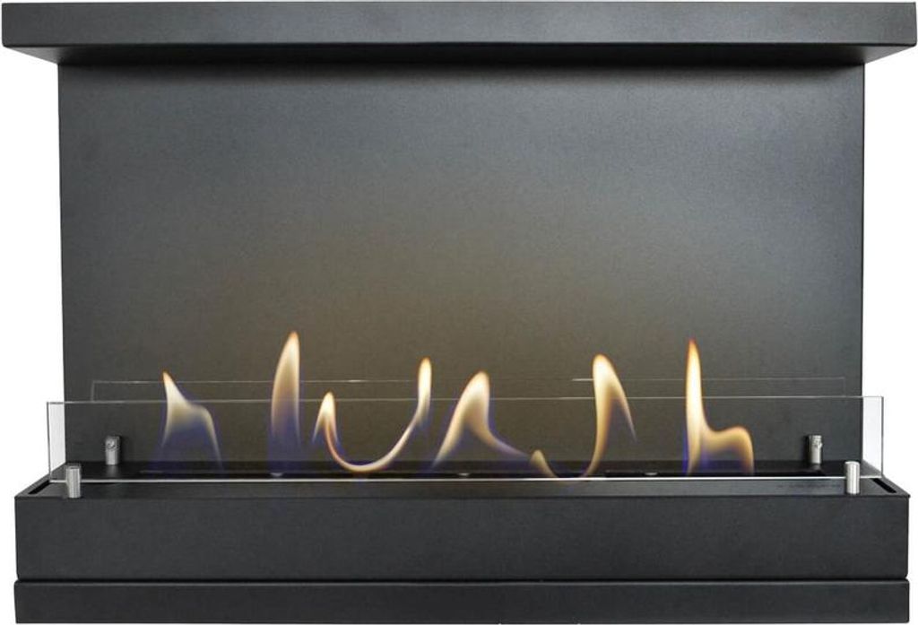 Xaralyn Ethanol-Kamin - Einbaukasten XL Panorama - 3,5 kW Heizung - einfache Installation - sicheres offenes Feuer - Keramik-Ethanolbrenner