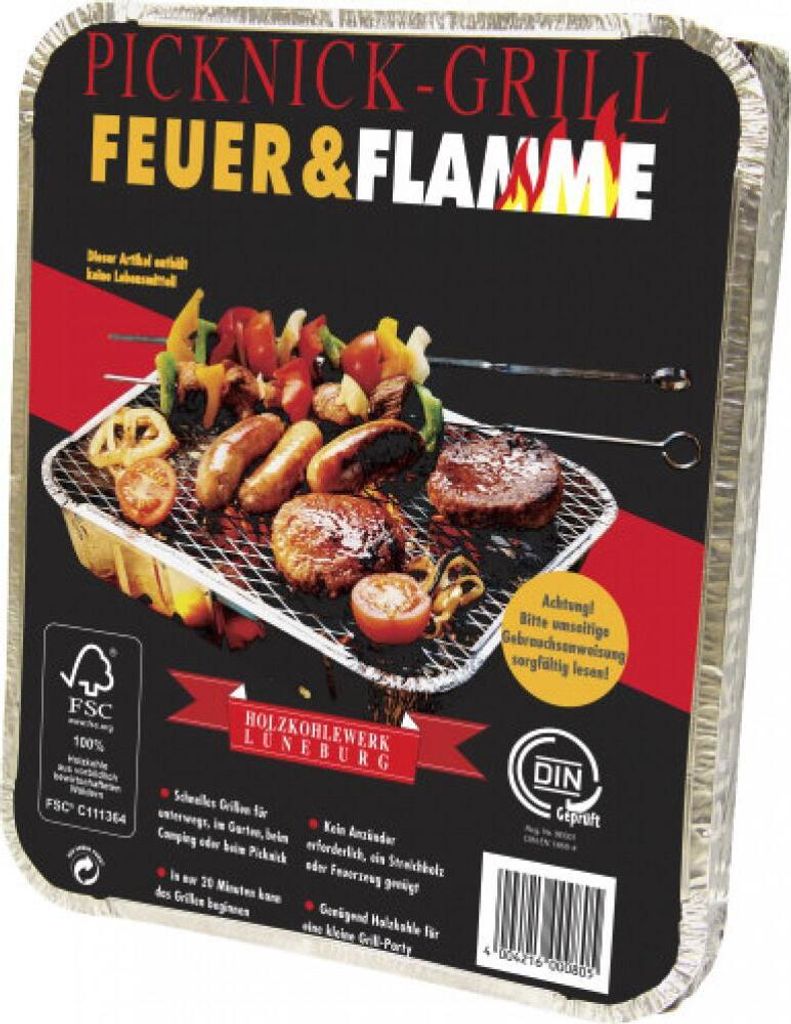 12 STÜCK EINWEGGRILL CAMPING MiniGrill INSTANT PICKNICK Produktbild 