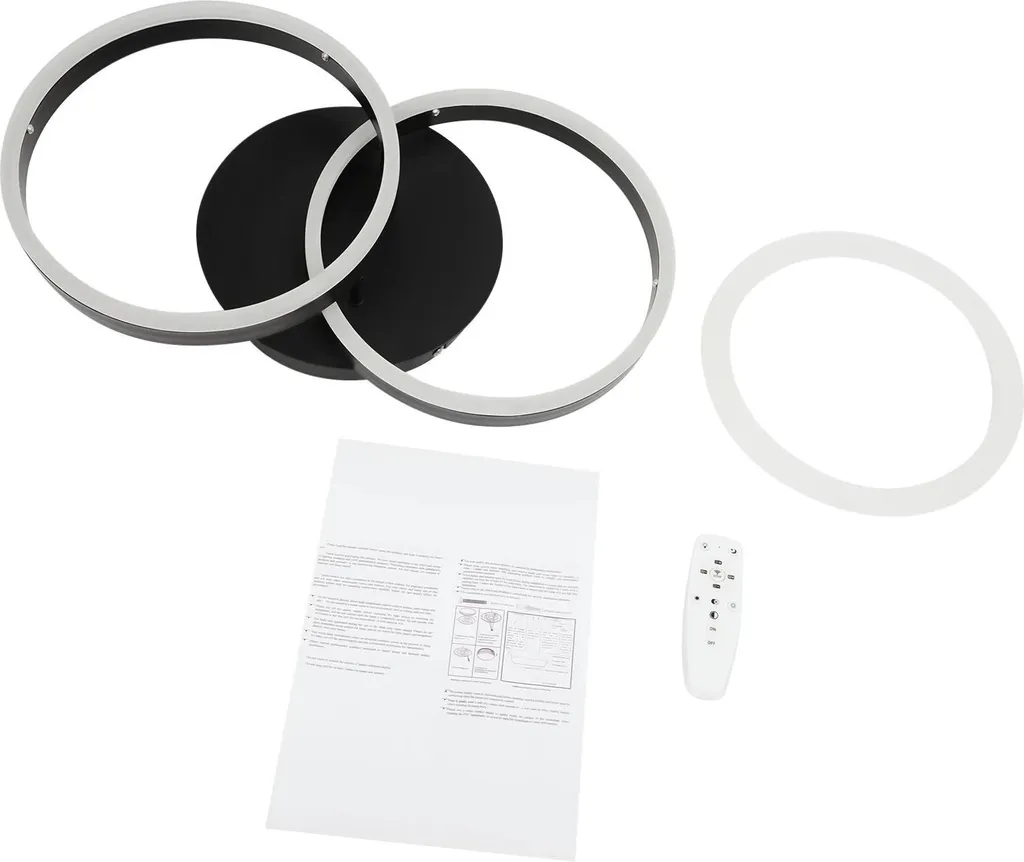 Lampada da Soffitto Nera Dimmerabile: Plafoniera LED con Telecomando