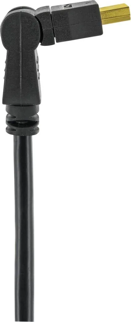 Schwaiger Cavo HDMI Cavo HDMI 2,0m 2x360° Nero