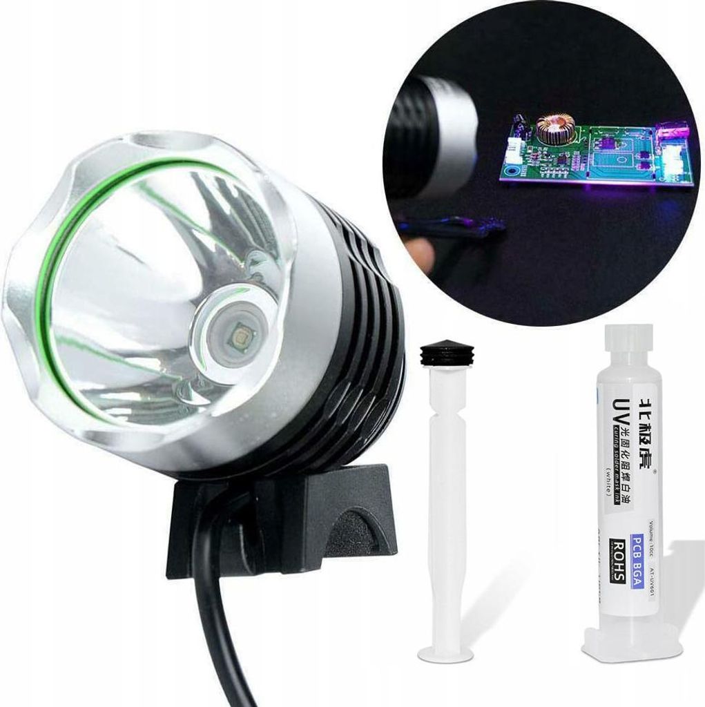 Rosfix Set Soldermaske Weiß 10ml mit Applikator + UV-Lampe Produktbild 