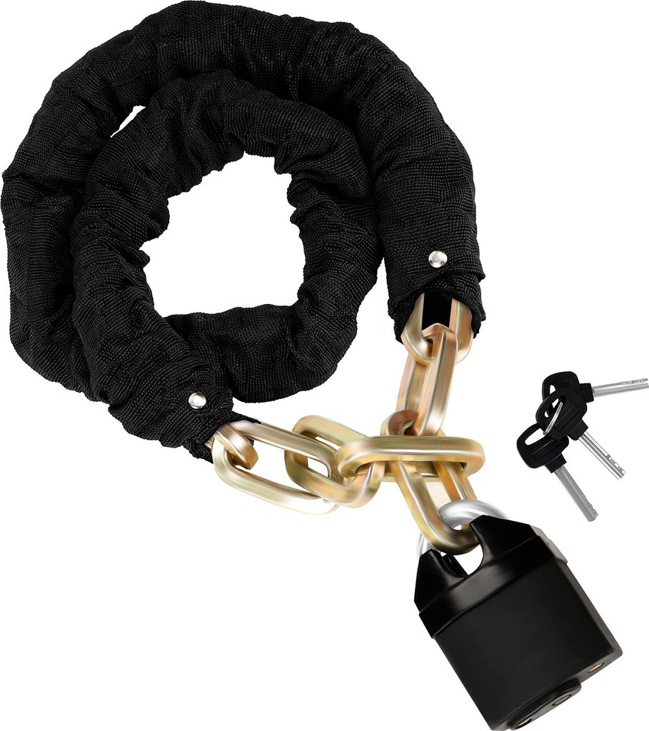 Belle Vous Motorrad Schloss Fahrrad E Scooter Schloss 1,2m Lange Kette mit Vorhängeschloss 10mm Dick - Schwerlast Fahrradschloss Diebstahlsicher m...