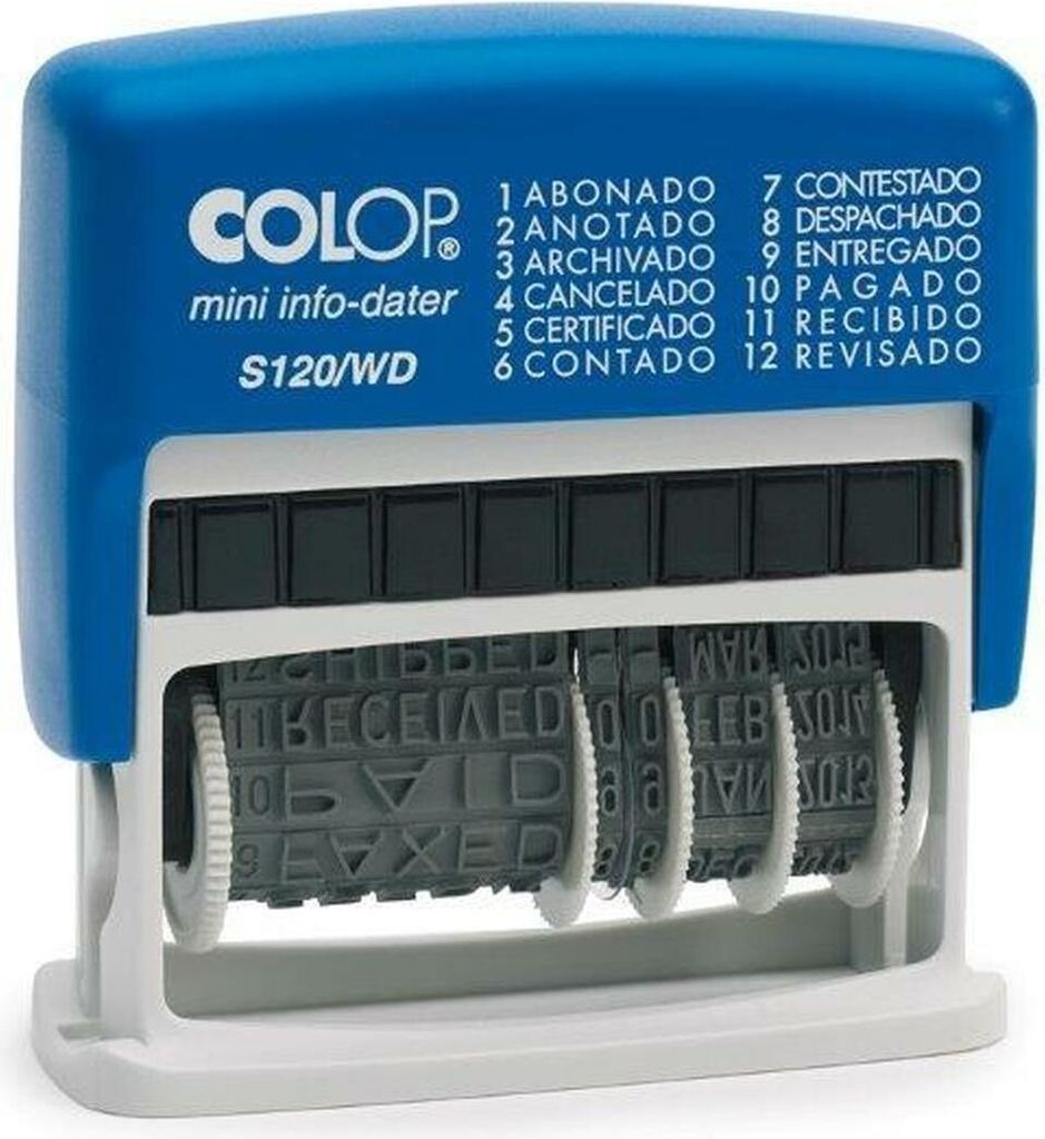 Colop Stempel S120/WD Datum 4 x 42 mm Blau