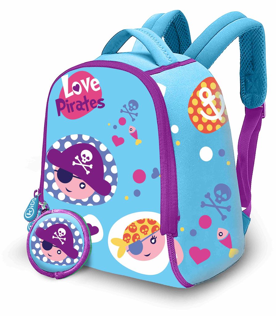 Plecak neoprenowy Kids Licensing Love Pirates 25 cm - stylowy plecak dla dzieci