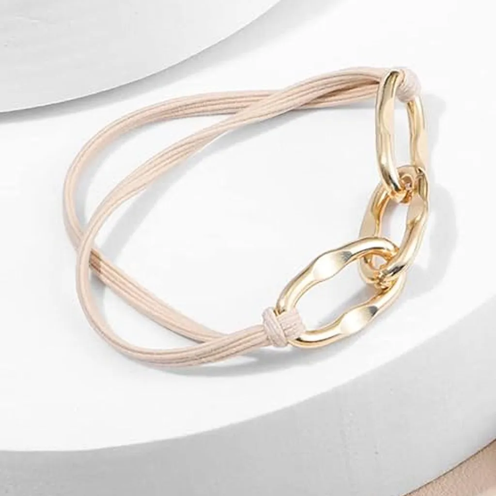 Fascetta Capelli Oro Romantico Catena Piatta - Accessorio Sposa e Cerimonia - 3