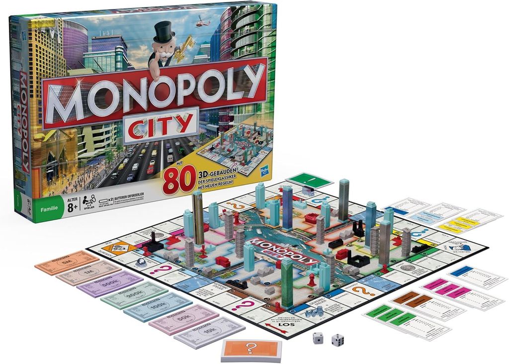 Monopoly City, Hasbro 01790, Wirtschaftssimulation Produktbild 