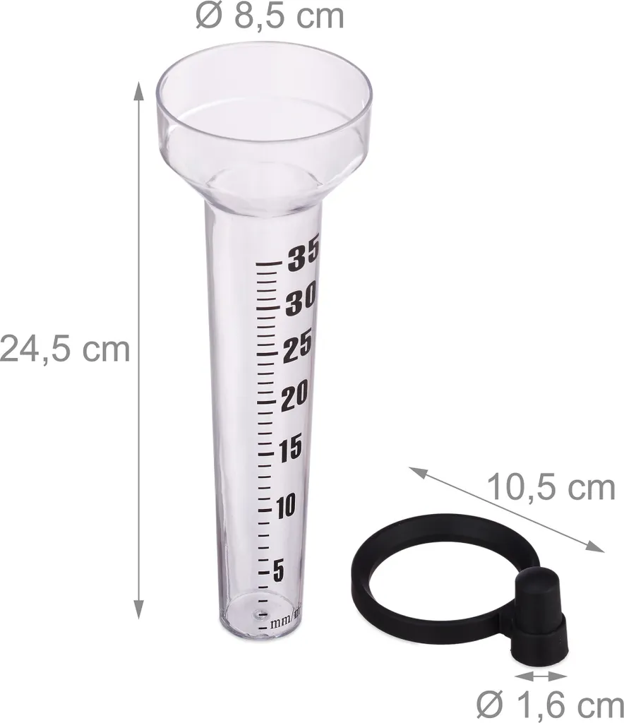 Pluviomètre de Jardin avec Support : Lot de 20 Collecteurs d'Eau - 4