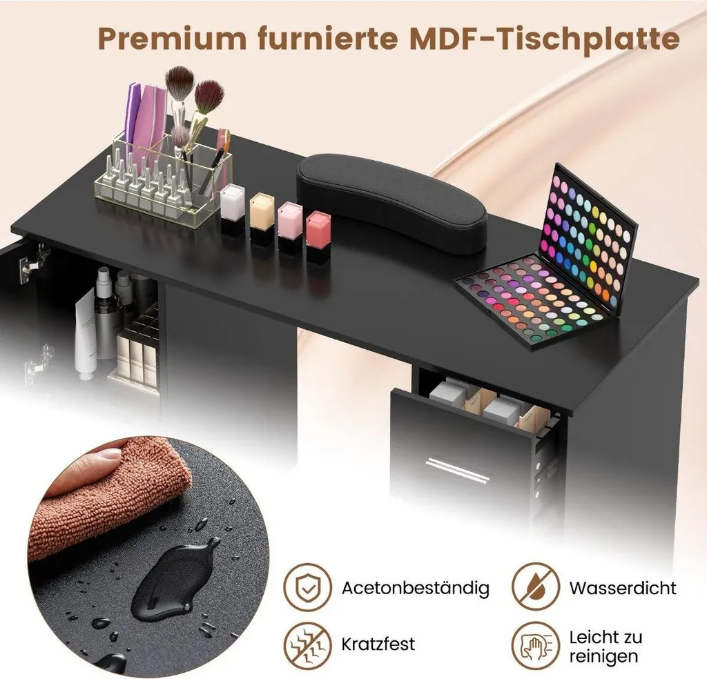 Table de manucure ergonomique contre le mal de dos avec rangements - 5