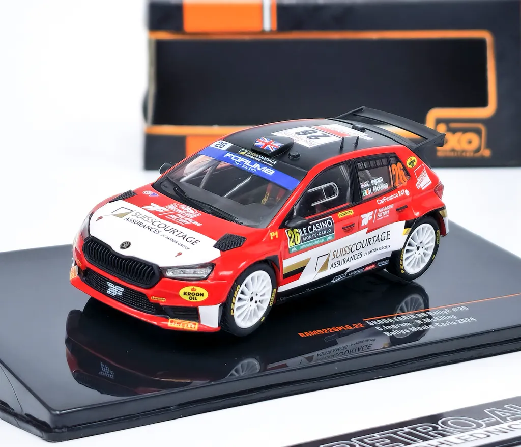 Modèle Réduit Škoda Fabia RS Rally2 2024 Ingram IXO 1:43 Finition Pro