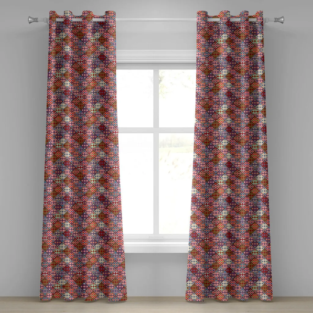 ABAKUHAUS Tenda Etnica Colorata 2 Pannelli 280x175 cm per Soggiorno