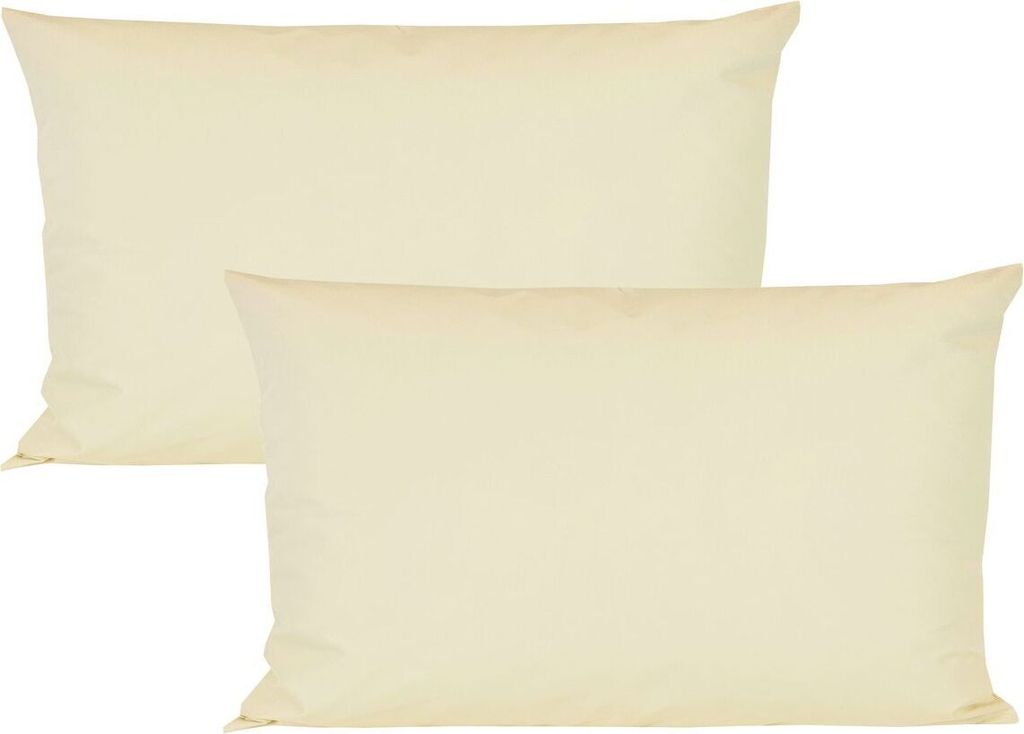 JACK 2er Set 40x60cm Outdoor Kissenhülle Kissenbezug Wasserfest Sitzkissen Lounge Kissen Garten Stuhl Lotus Effekt, Farbe:Beige