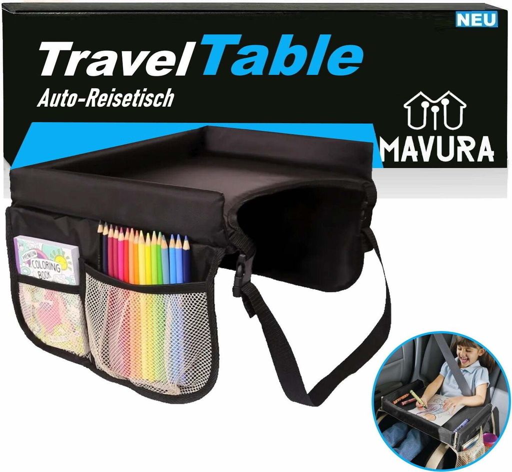 Harupink Kinder Reisetisch Knietablett - Wasserdichter Spieltisch Für Auto & Flugzeug Blau