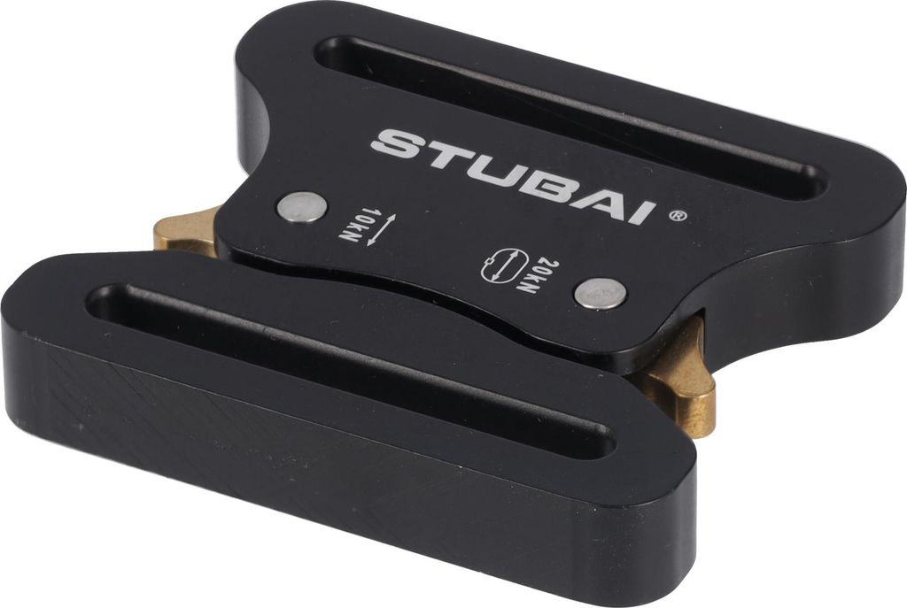STUBAI Gurtschnalle bis 45 mm | vergütetem Aluminium mit schwarzer Eloxierung | CLICK FIX 2.0 | verhindert Öffnen unter Last | Profiqualität Aus...