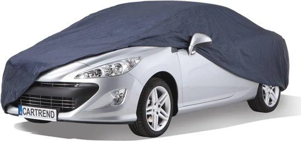 Bâche de protection voiture polyester S bleue résistante et lavable