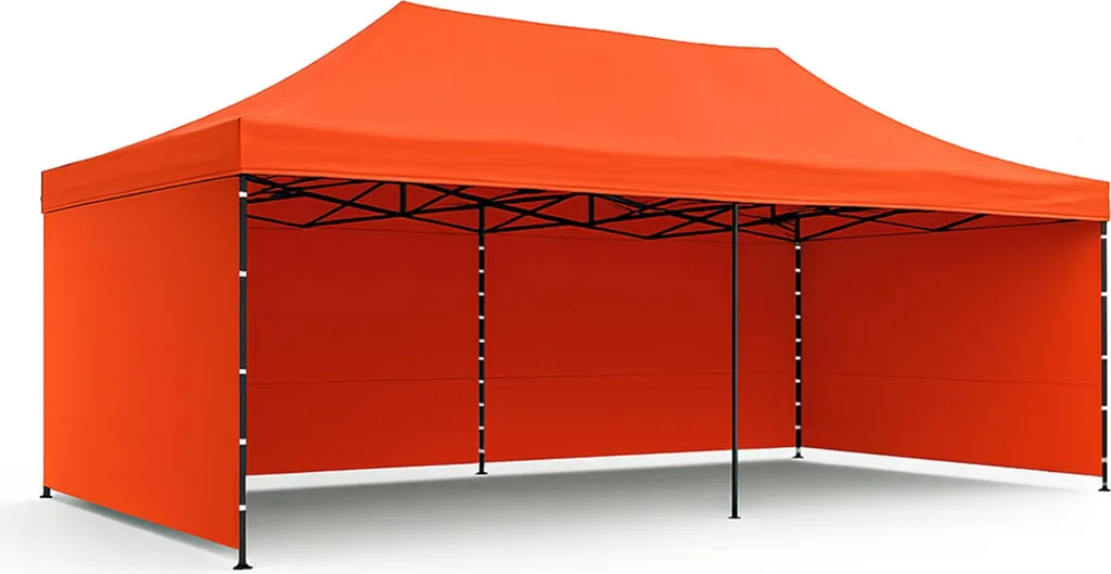 Aga Gazebo PARTY 3x6m Arancione | Tendone Pieghevole per Eventi e Fiere