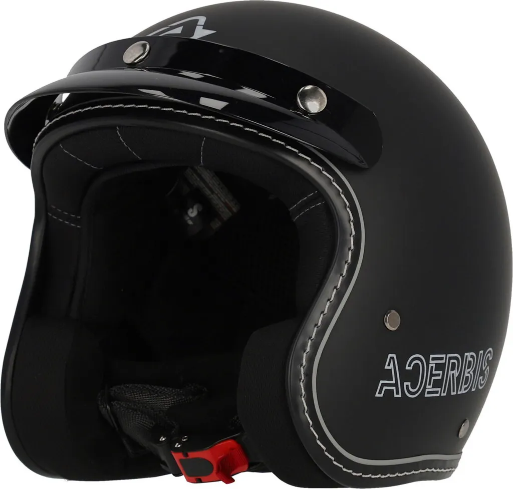 Casque Jet Noir Mat Acerbis Skodela L - Idéal Scooter Ville et Trajet