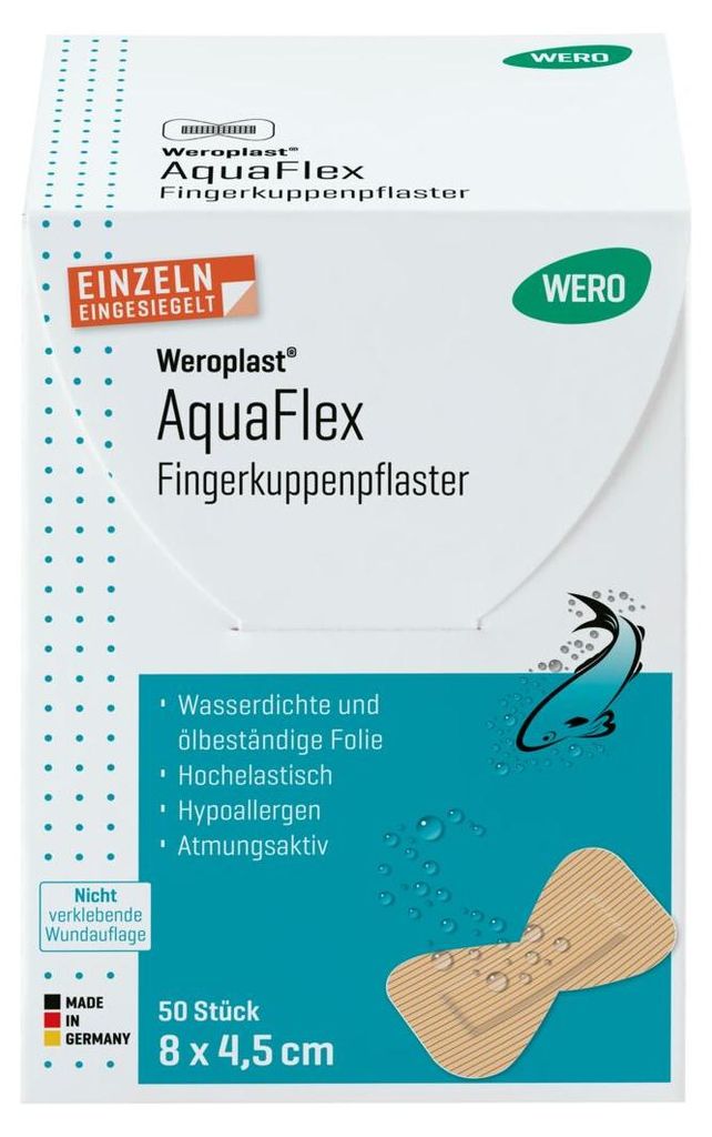 Weroplast AquaFlex Fingerkuppenpflaster, 50 Stk/Pkg Produktbild 