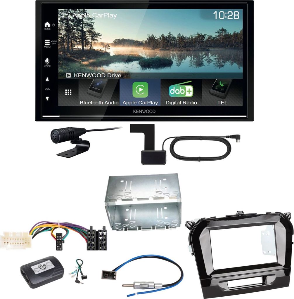 Kenwood DMX7722DABS Android Auto CarPlay Einbauset für Suzuki Vitara LY