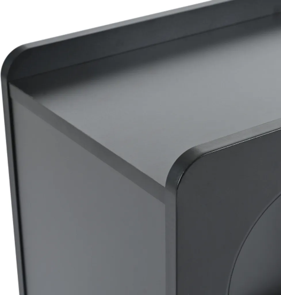 Commode Gain de Place AIORBER Noire avec Protection Angles pour Enfant