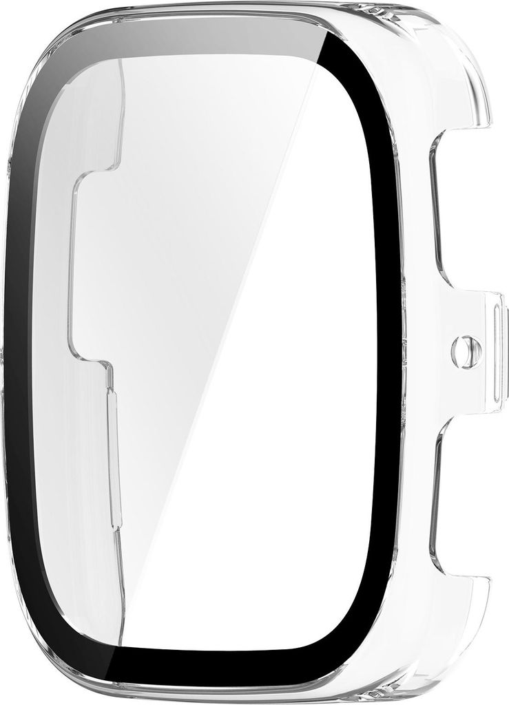 INF Amazfit Active 2 Square Schutzhülle PC+Glas Displayschutz Marineblau Transparent