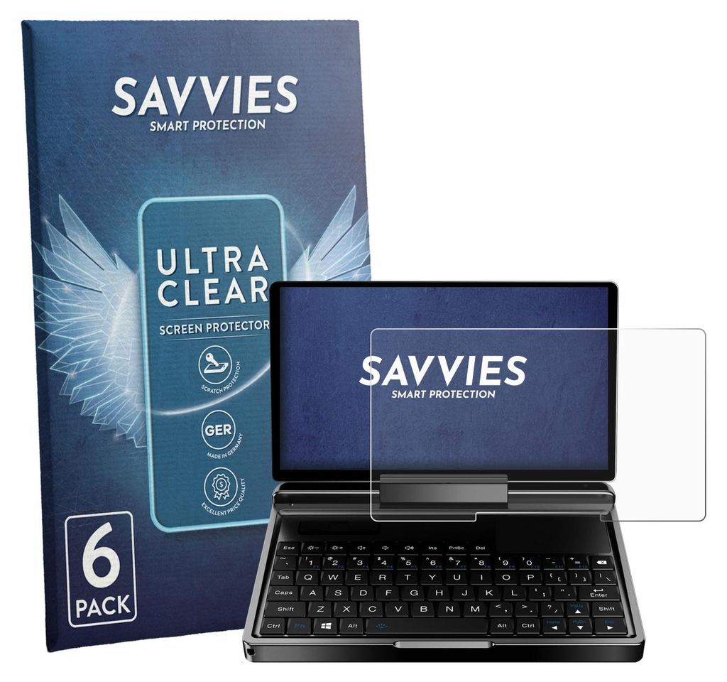 6x Für GDP MicroPC 2 Schutzfolie Savvies Displayschutz Produktbild 