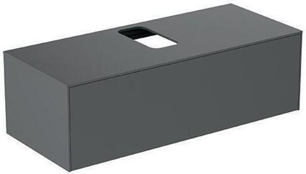 Waschtischplatte CONCA mittiger Auss 1202x505mm anthrazit Produktbild 