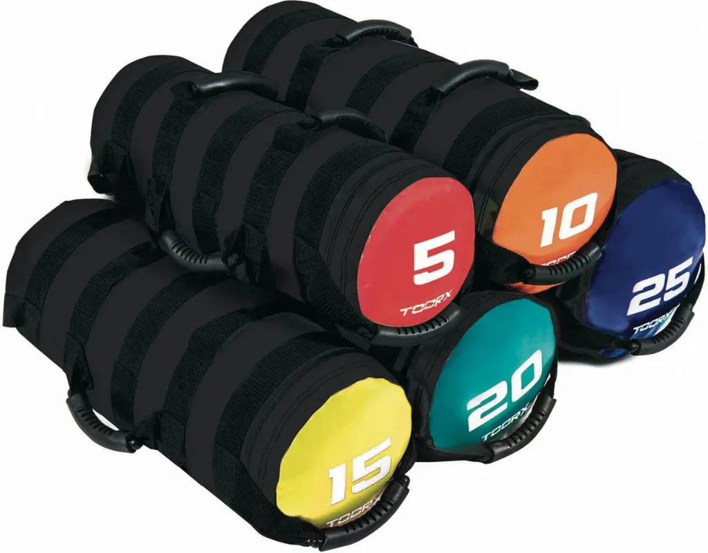 Toorx Power Bag 5 kg avec 6 poignées - Sac de Fitness Rouge et Noir